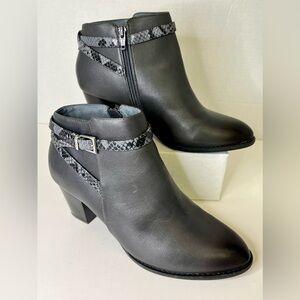 Women's NEW Vionic Upton Ankle Boots Booties Shoes Size 9 US/41 Gray Leather